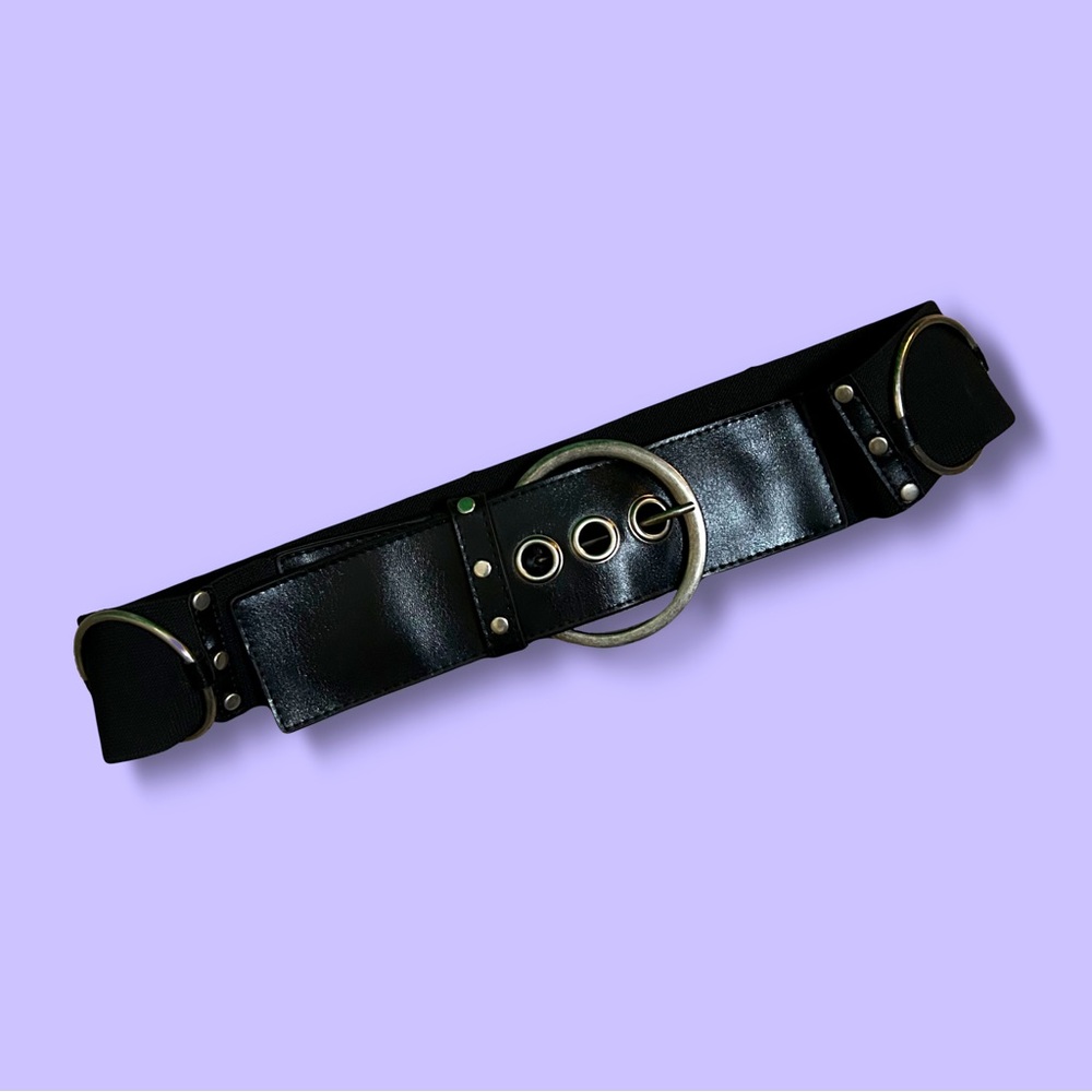 Black Stretchy O-ring Belt